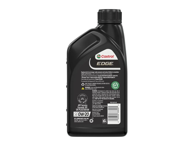 Castrol EDGE 0W-20 Advanced Full Synthetic 1qt 2 Castrol EDGE 0W-20 Advanced Full Synthetic 1qt - Image 2